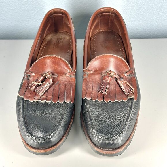 Allen Edmonds Nashua 32373 Pebbled Kilte Tassel Loafers Size 13 D Black Brown - Picture 3 of 16
